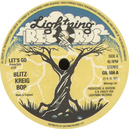 Blitzkrieg Bop Let's Go 7" vinyl single (7 inch record / 45) UK C8I07LE557527