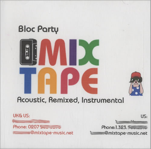 Bloc Party Acoustic/Remix/Instrumental CD-R acetate US BB5CRAC476809