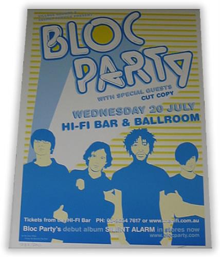 Bloc Party Australian Tour Poster poster Australian BB5POAU392112