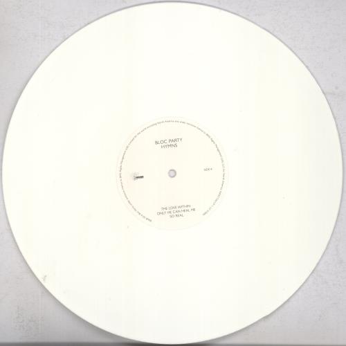 Bloc Party Hymns - White Vinyl 2-LP vinyl record set (Double LP Album) UK BB52LHY690929