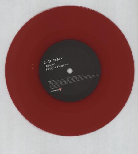 Bloc Party Octopus - Red Vinyl 7" vinyl single (7 inch record / 45) UK BB507OC675628