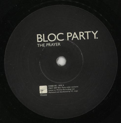 Bloc Party The Prayer 7" vinyl single (7 inch record / 45) UK BB507TH383246