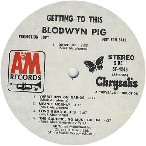 Blodwyn Pig Getting To This vinyl LP album (LP record) US BWYLPGE405035