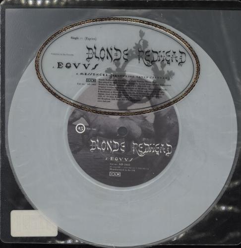 Blonde Redhead Equus - Silver Vinyl 7" vinyl single (7 inch record / 45) UK B\D07EQ288377