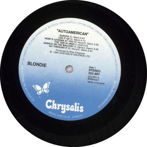 Blondie Autoamerican vinyl LP album (LP record) Dutch BLOLPAU740083