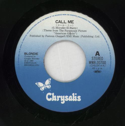 Blondie Call Me 7" vinyl single (7 inch record / 45) Japanese BLO07CA40316
