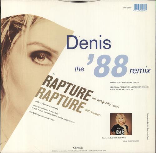 Blondie Denis - '88 Remix 12" vinyl single (12 inch record / Maxi-single) UK BLO12DE37978