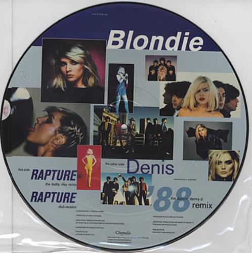 Blondie Denis 88 12" vinyl picture disc (12 inch picture record) UK BLO2PDE20782