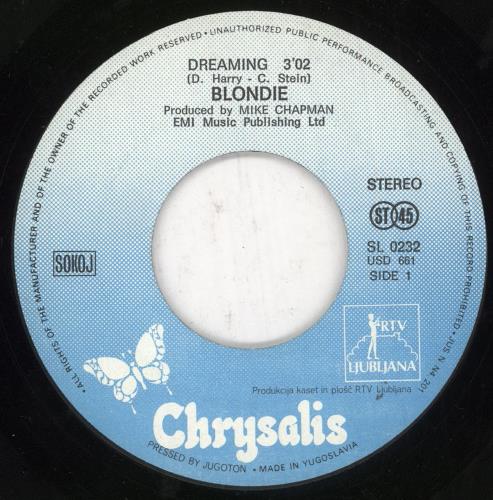 Blondie Dreaming 7" vinyl single (7 inch record / 45) Yugoslavian BLO07DR284227