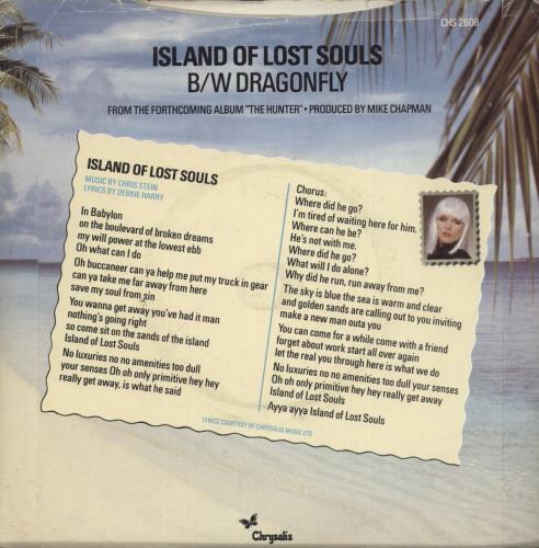Blondie Island Of Lost Souls 7" vinyl single (7 inch record / 45) UK BLO07IS105486