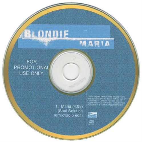 Blondie Maria CD-R acetate US BLOCRMA166591