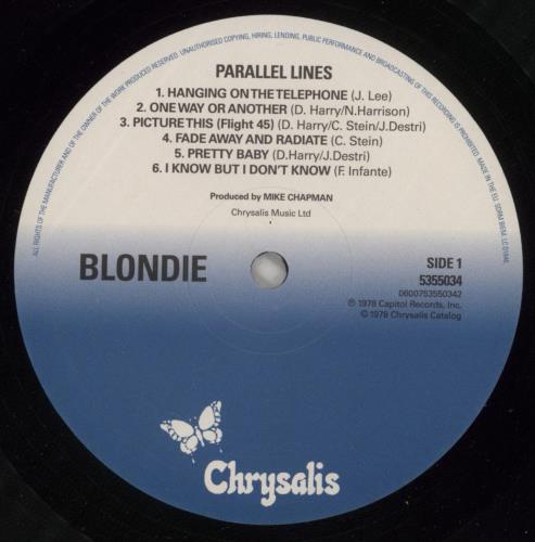 Blondie Parallel Lines: Back To Black Series - 180 Gram Vinyl - Shrink vinyl LP album (LP record) UK BLOLPPA866819