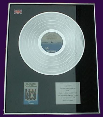 Blondie Parallel Lines award disc UK BLOAWPA266804