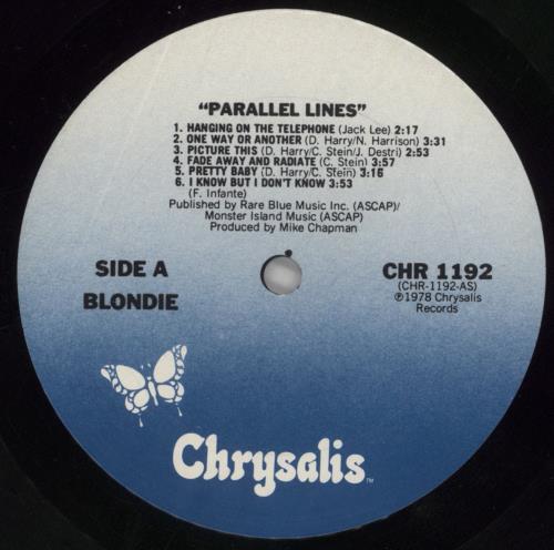 Blondie Parallel Lines vinyl LP album (LP record) US BLOLPPA861289