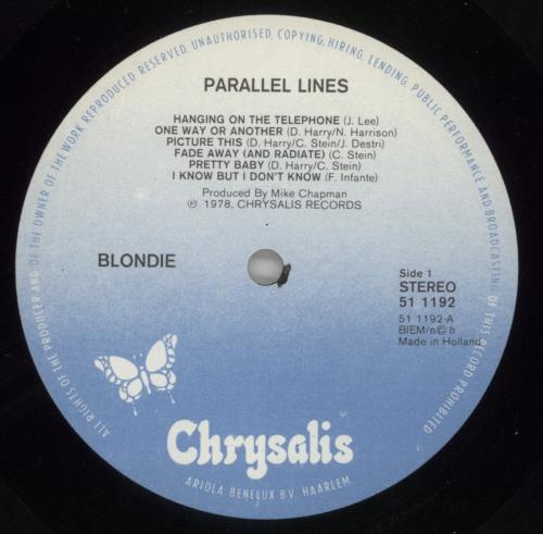 Blondie Parallel Lines vinyl LP album (LP record) Dutch BLOLPPA864658