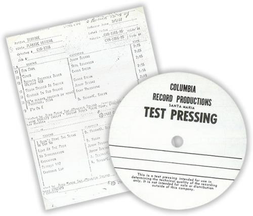 Blondie Plastic Letters - Test Pressing vinyl LP album (LP record) US BLOLPPL428264