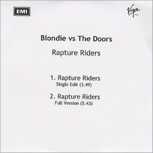 Blondie Rapture Riders CD-R acetate UK BLOCRRA354276