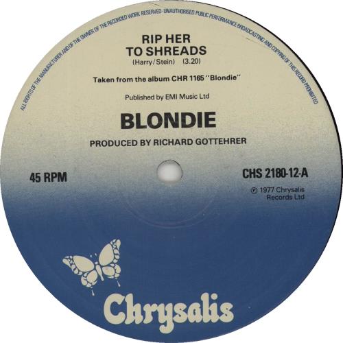 Blondie Rip Her To Shreds - 3rd 12" vinyl single (12 inch record / Maxi-single) UK BLO12RI183023
