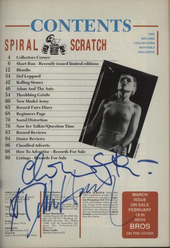 Blondie Spiral Scratch - Autographed magazine UK BLOMASP681371