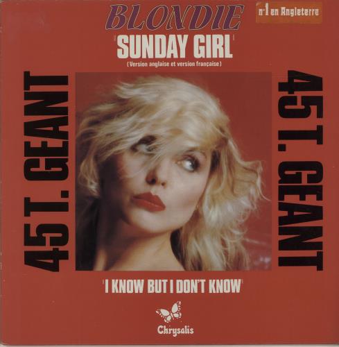 Blondie Sunday Girl 12" vinyl single (12 inch record / Maxi-single) French BLO12SU184237