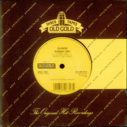 Blondie Sunday Girl 7" vinyl single (7 inch record / 45) UK BLO07SU520049