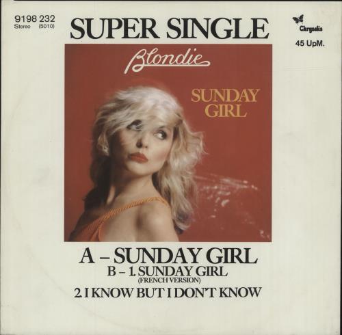 Blondie Sunday Girl 12" vinyl single (12 inch record / Maxi-single) German BLO12SU57419