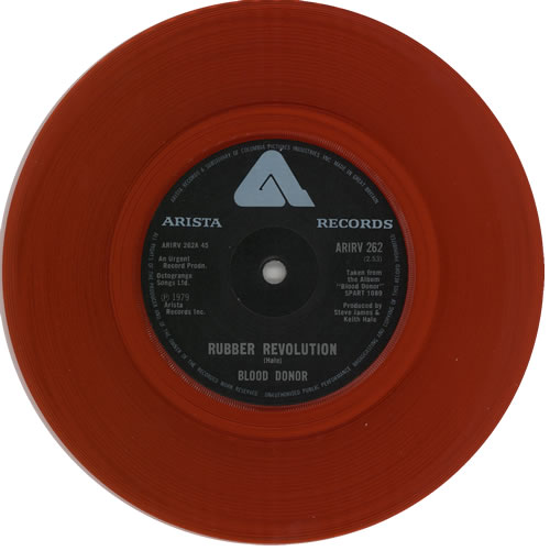 Blood Donor Rubber Revolution - Red vinyl 7" vinyl single (7 inch record / 45) UK D-U07RU569022