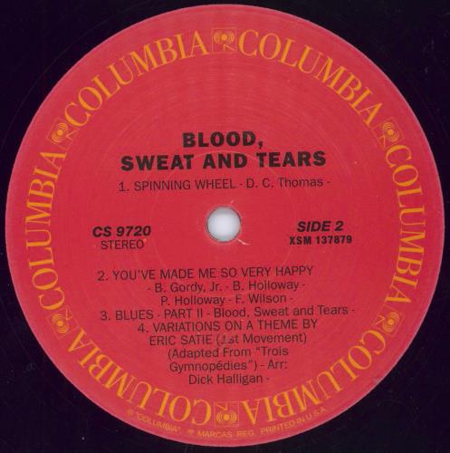 Blood Sweat & Tears Blood, Sweat And Tears vinyl LP album (LP record) UK BS&LPBL785124