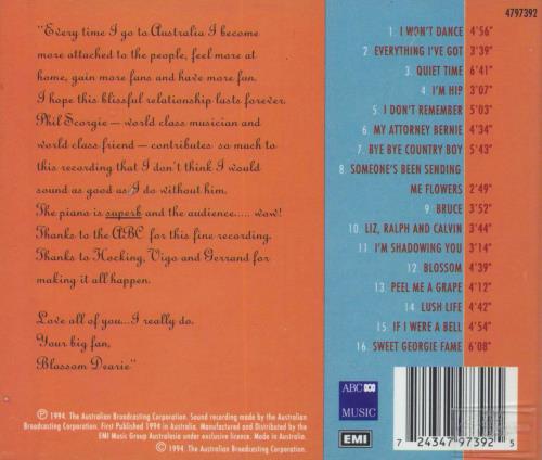 Blossom Dearie Me And Phil: Blossom Dearie Live In Australia CD album (CDLP) Australian ODECDME813379