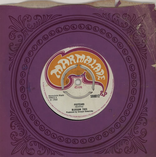 Blossom Toes Postcard - VG+ 7" vinyl single (7 inch record / 45) UK BLT07PO569245