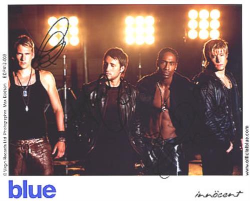 Blue (00s) Autographed Publicity Photograph photograph UK LUBPHAU286497