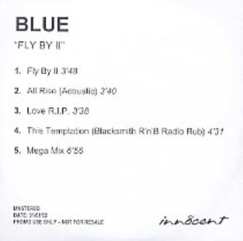 Blue (00s) Fly By II CD-R acetate UK LUBCRFL209661