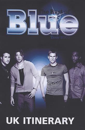 Blue (00s) The Best Of Blue - UK Tour Itinerary Itinerary UK LUBBKTH404328