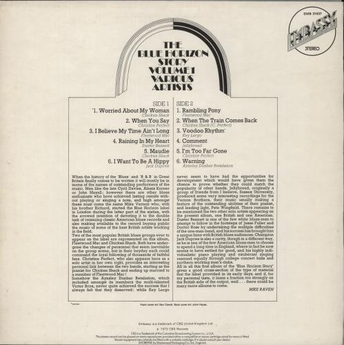 Blue Horizon The Blue Horizon Story, Vol. 1 vinyl LP album (LP record) UK BHOLPTH676954