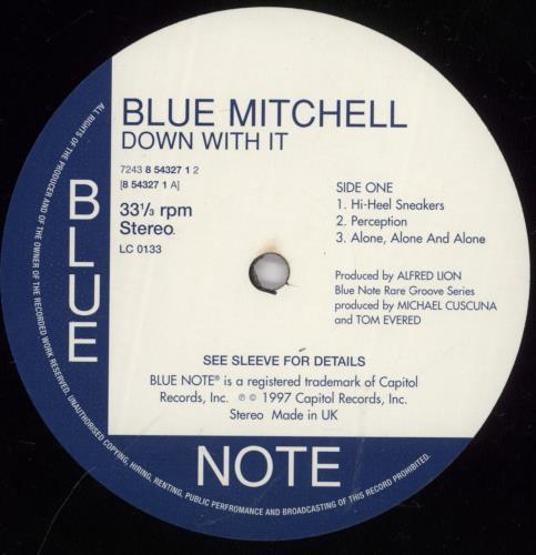Blue Mitchell Down With It vinyl LP album (LP record) UK BM1LPDO891942