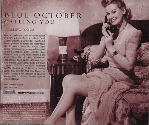 Blue October Calling You CD single (CD5 / 5") US OC1C5CA479498