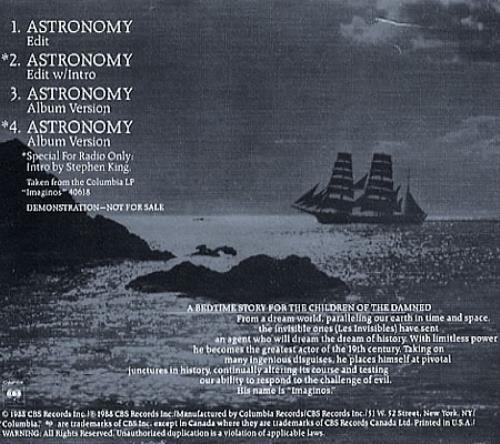 Blue Oyster Cult Astronomoy CD single (CD5 / 5") US BOCC5AS77686