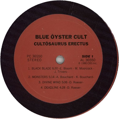 Blue Oyster Cult Cultosaurus Erectus vinyl LP album (LP record) Canadian BOCLPCU595224
