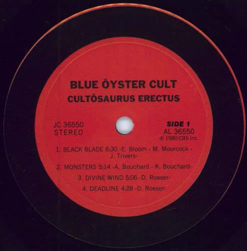 Blue Oyster Cult Cultosaurus Erectus vinyl LP album (LP record) US BOCLPCU785689