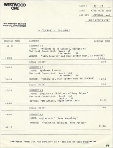 Blue Oyster Cult In Concert 2-LP vinyl record set (Double LP Album) US BOC2LIN370374