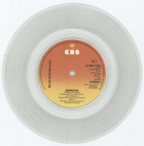 Blue Oyster Cult Mirrors - Clear Vinyl + Metallic Sleeve 7" vinyl single (7 inch record / 45) UK BOC07MI104802