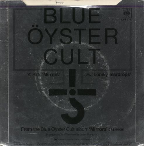 Blue Oyster Cult Mirrors - Clear Vinyl + Metallic Sleeve 7" vinyl single (7 inch record / 45) UK BOC07MI104802