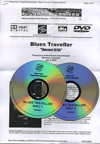 Blues Traveler Thinnest Of Air DVD UK BTVDDTH296278