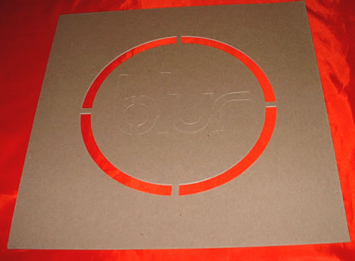Blur Blur logo stencil memorabilia US BLRMMBL255749