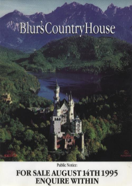 Blur Country House Window Sticker memorabilia UK BLRMMCO369674