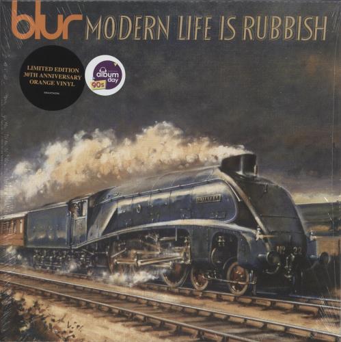 Blur Modern Life Is Rubbish - Orange Vinyl 2-LP vinyl record set (Double LP Album) UK BLR2LMO871706