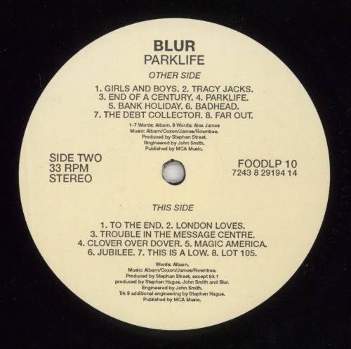 Blur Parklife - Double Hype Stickered - EX vinyl LP album (LP record) UK BLRLPPA597659