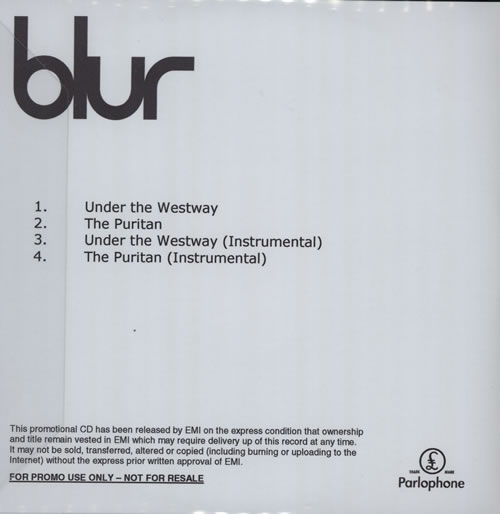 Blur Under The Westway CD-R acetate UK BLRCRUN571912