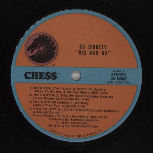 Bo Diddley Big Bad Bo - EX vinyl LP album (LP record) US BODLPBI545761