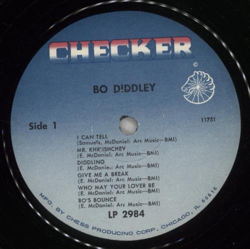 Bo Diddley Bo Diddley vinyl LP album (LP record) US BODLPBO872202
